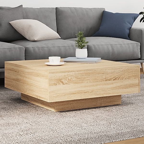 vidaXL Couchtisch, Couchtisch Sonoma-Eiche 80x80x31 cm günstig online kaufen