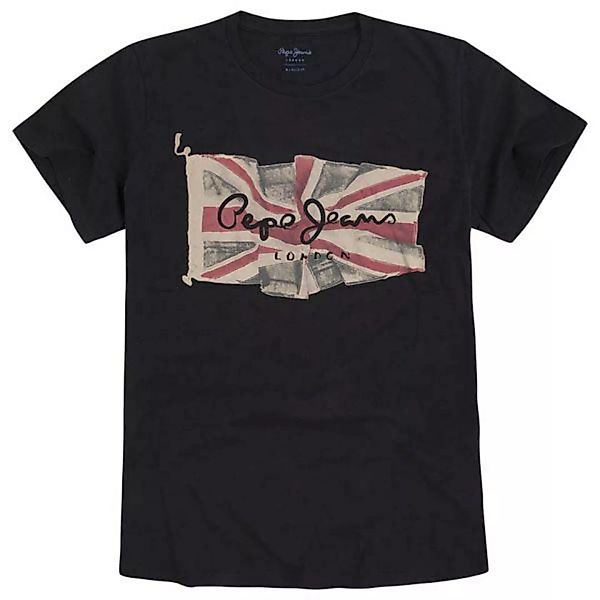 Pepe Jeans Flag Logo Kurzärmeliges T-shirt XL Black günstig online kaufen