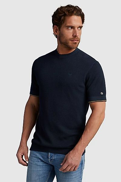 Cast Iron Knitted T-Shirt Navy - Größe M günstig online kaufen
