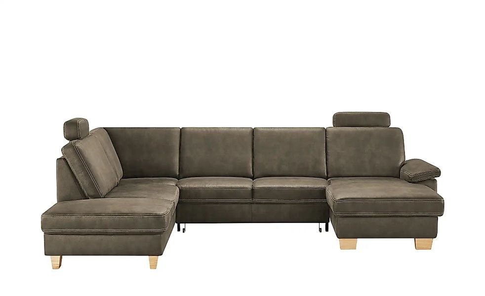 meinSofa Wohnlandschaft Kunstleder Samu ¦ grau ¦ Maße (cm): B: 316 H: 90 T: günstig online kaufen