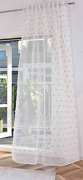 Gardinenbox Gardine (1 St), Multifunktionsband, transparent, Polyester, Pom günstig online kaufen