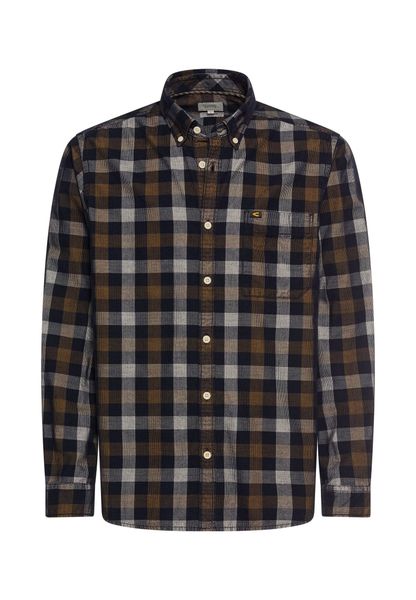 camel active Karohemd langarm, mit Button-Down-Kragen günstig online kaufen