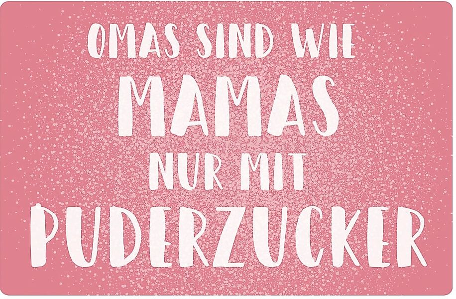 queence Metallbild "Puderzucker II" Sprüche 1 Stk. tlg. günstig online kaufen