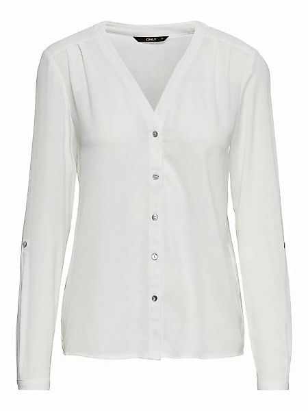 ONLY Lockeres Langarmhemd Damen White günstig online kaufen