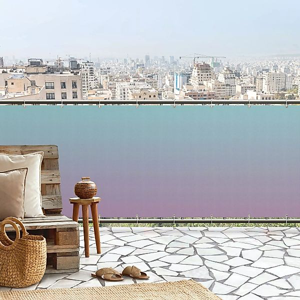 Balkon Sichtschutz Mint-Violett Farbverlauf günstig online kaufen