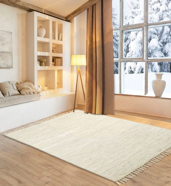 my home Teppich "Gastines" rechteckig 5 mm Höhe Wendeteppich, reine Baumwol günstig online kaufen