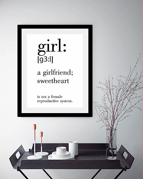 queence Bild »Girl«, Sprüche & Texte-Schriftzug-Humor-Motivationsbilder-Sch günstig online kaufen