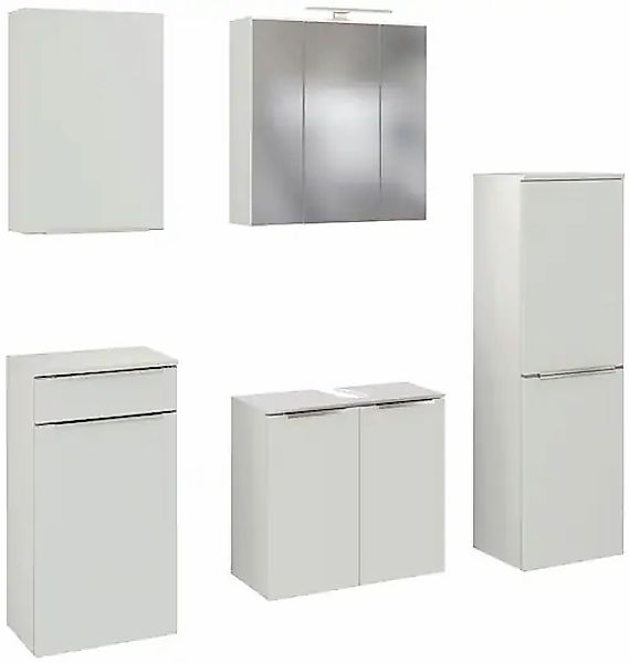 welltime Badmöbel-Set »Matera« 5 Stk. tlg. mit Softclose-Funktion günstig online kaufen