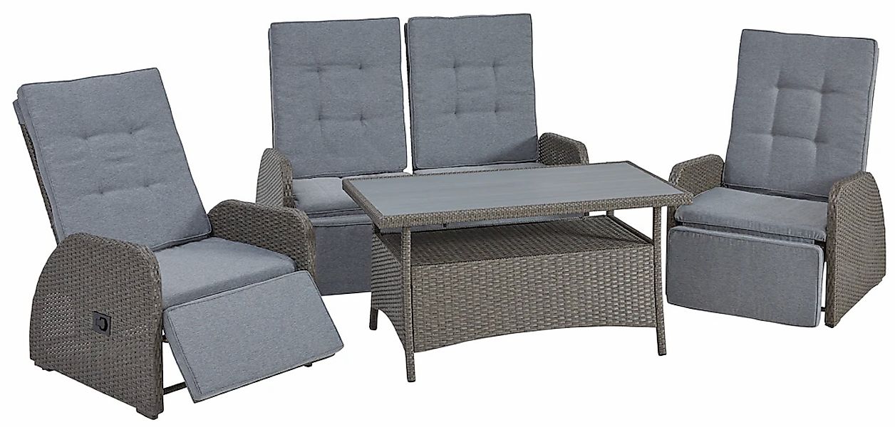 KONIFERA Gartenlounge-Set "Vigo" Set, 2x Sessel, 1x 2er Sofa, 1x Tisch 120x günstig online kaufen