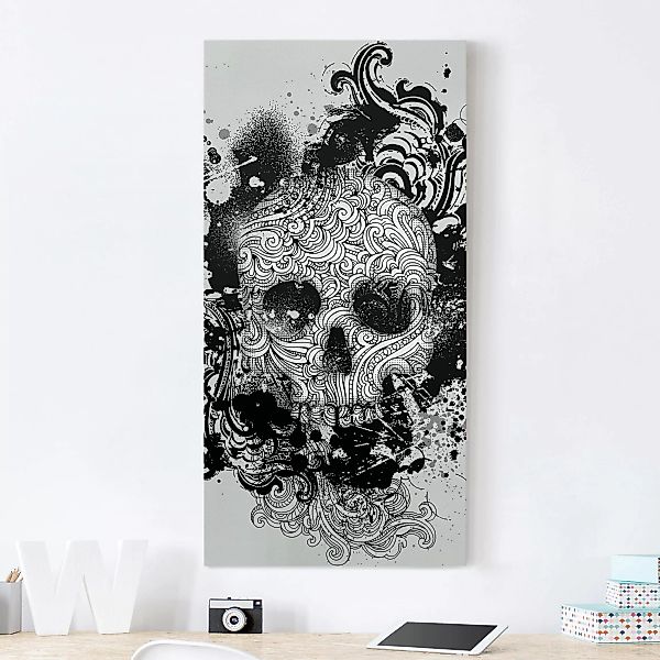 Leinwandbild Kunstdruck - Hochformat Skull günstig online kaufen
