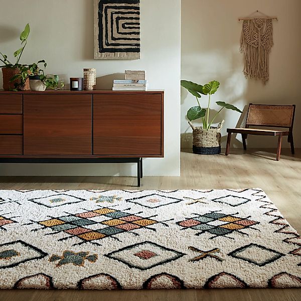 FLAIR RUGS Wollteppich "Midar Shaggy" rechteckig 25 Höhe Shaggy-Teppich Mid günstig online kaufen