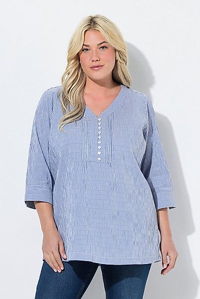 Ulla Popken Tunika Bubble-Tunika Herzausschnitt Biesen 3/4-Arm günstig online kaufen