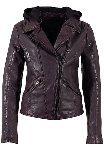 Mauritius Lederjacke MWTary SF mit Jerseykapuze und Reverskragen, Slim Fit günstig online kaufen