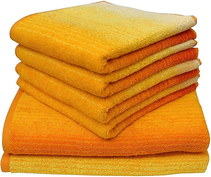 Dyckhoff Handtuch Set "mit Farbverlauf" Set 6 Stk. Walkfrottee mit Farbverl günstig online kaufen