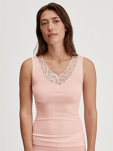 CALIDA Tanktop Silky Wool Joy mit Spitze, basic, eng, feminin, Wollmix günstig online kaufen