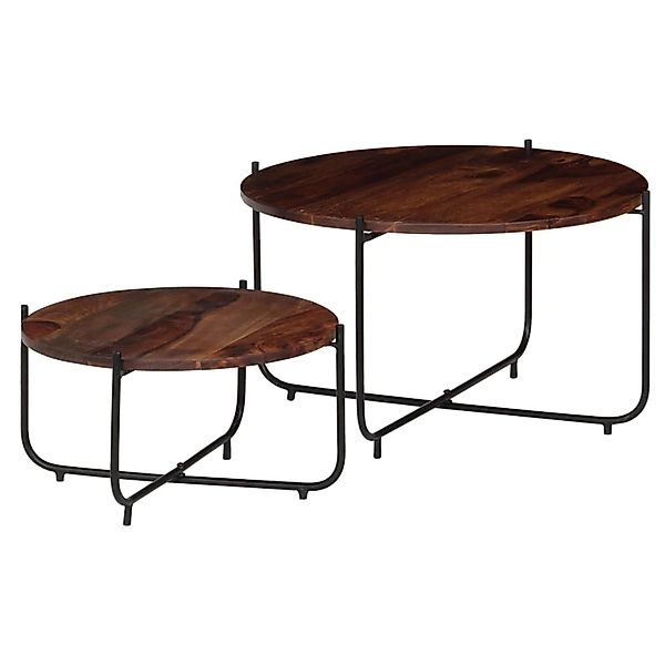 vidaXL 2-tlg. Couchtisch-Set Massivholz Akazie 60x35 cm 246015 günstig online kaufen