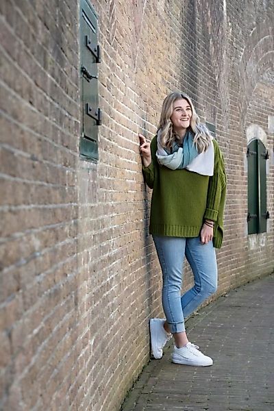 Knit Factory Strickponcho Kylie Pullover 36/44 Glatt Stonegreen (1-tlg) Str günstig online kaufen