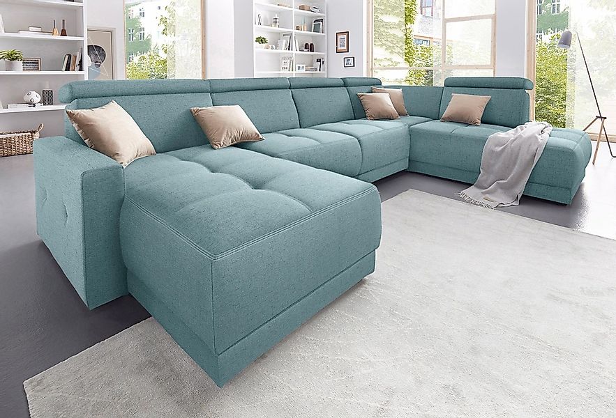 DOMO collection Wohnlandschaft "Ava moderne Sitzheftung mit toller Doppelna günstig online kaufen