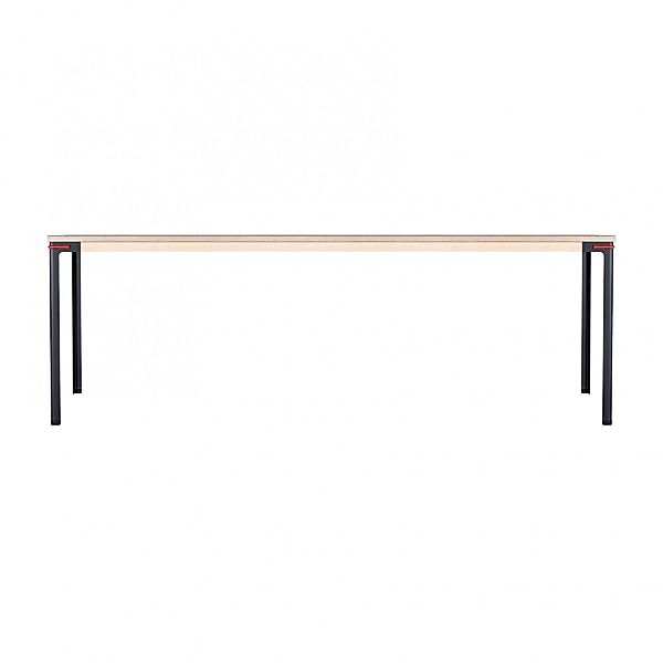 Moormann - Seiltänzer Tisch rechteckig 90x220cm - Linoleum schwarz/rotes Se günstig online kaufen