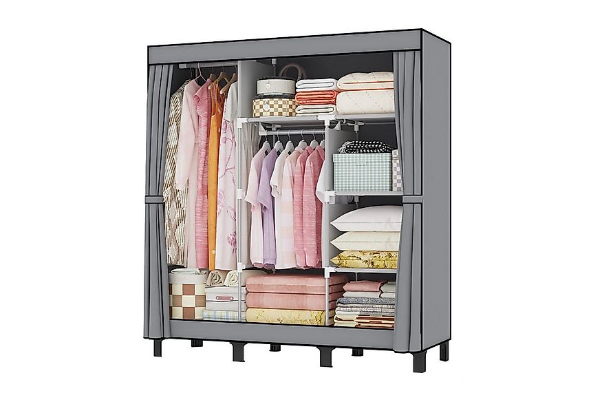 loefme Kleiderschrank Stoffschrank, 170×45×175 cm/130×45×172 cm Stoffkleide günstig online kaufen