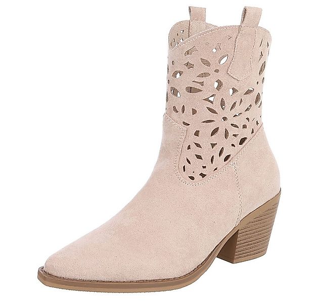 Ital-Design Elegante Stiefeletten mit Ausschnitt für Damen in Alltag und Fr günstig online kaufen