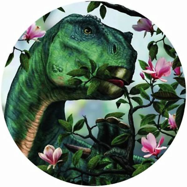KOMAR Selbstklebende Vlies Fototapete/Wandtattoo - Iguanodon eating Flowers günstig online kaufen