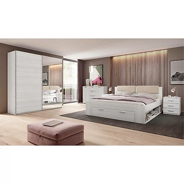 Schlafzimmer Kombination mit Kleiderschrank incl. Spiegel GRAZ-83 in Abisko günstig online kaufen