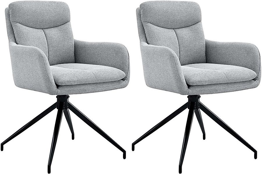 CLP Esszimmerstuhl Somers (2er Set, 2 St), Stoffbezug, 120° schwenkbar günstig online kaufen