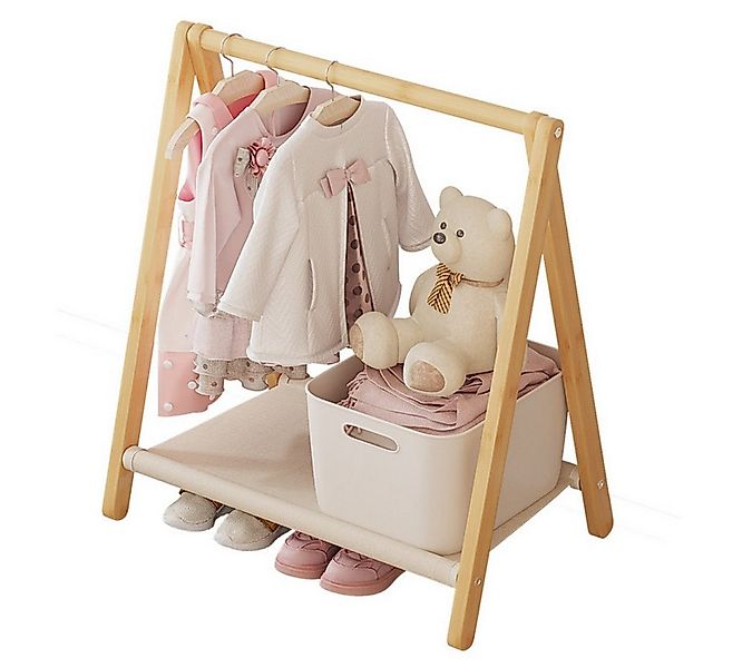 Kityhome Kleiderständer Faltbare bambusbügel, gerüst und ständer, gelb, (kl günstig online kaufen