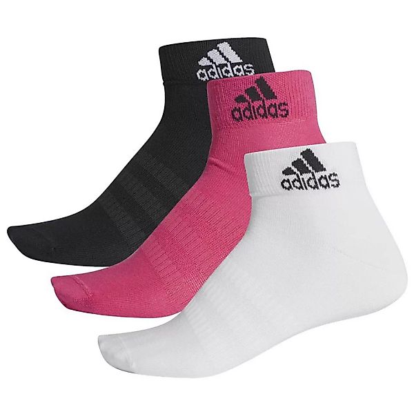 Adidas Light Ankle Socken 3 Paare EU 46-48 Real Magenta / Black / White günstig online kaufen