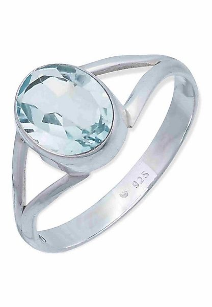 mantraroma Silberring HARDIN aus 925 Silber mit blau Topas (Ring mit Schmuc günstig online kaufen