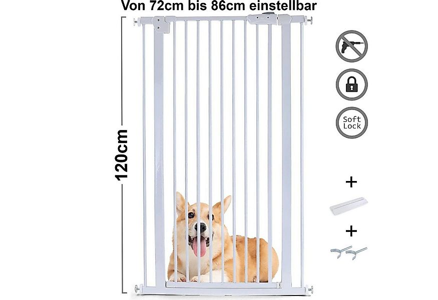 RAMROXX Treppenschutzgitter Absperrgitter Treppenschutz Metall + Rampe + Y günstig online kaufen