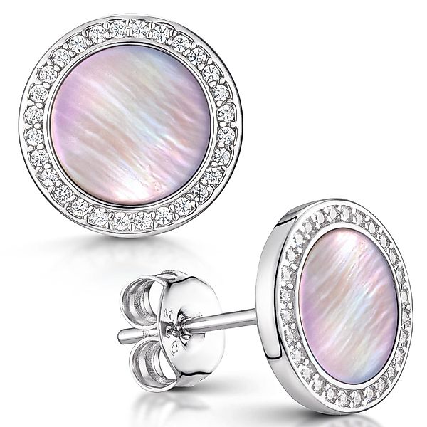 Materia Paar Ohrstecker Damen Perlmutt Rosa günstig online kaufen