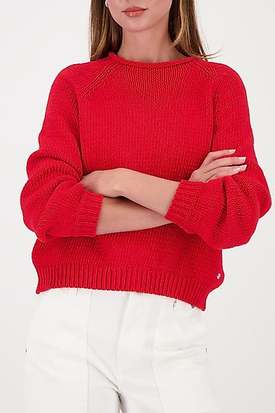 Monari Strickpullover "Pullover uni" Rundhalsausschnitt mit Rollkante, Regu günstig online kaufen