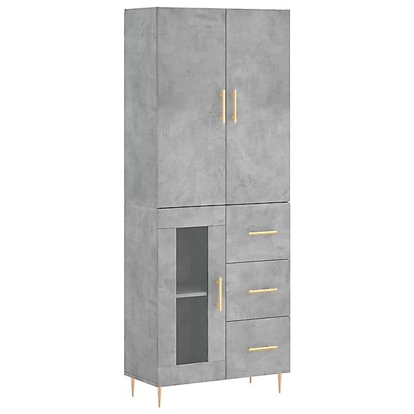 vidaXL Highboard Betongrau 69,5x34x180 cm Holzwerkstoff 3195951 günstig online kaufen