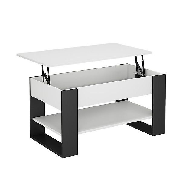Vicco Couchtisch Lifto, Weiß/Anthrazit, 92 x 51 cm mit Liftfunktion günstig online kaufen