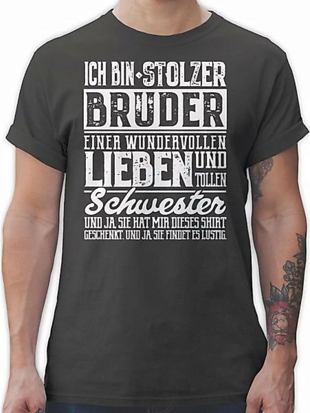 Shirtracer T-Shirt Ich bin stolzer Bruder einer tollen und wundervollen Sch günstig online kaufen