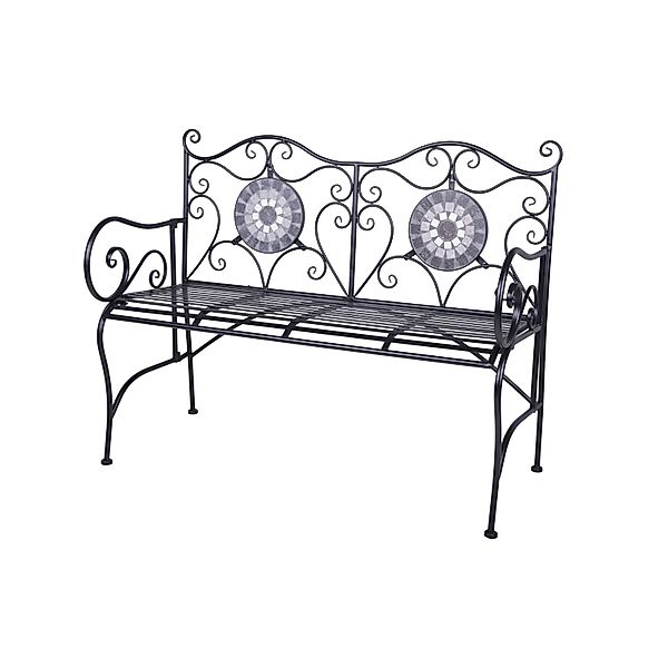 Garden Pleasure Gartenbank Jalua 90,5 cm x 53 cm x 116 cm Schwarz günstig online kaufen