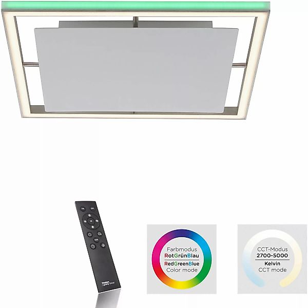 Paul Neuhaus LED-Deckenleuchte Helix Aluminium 50 x 50 cm günstig online kaufen