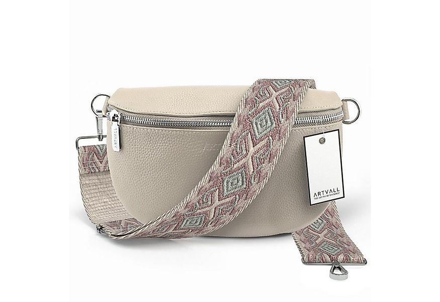 ARTVALL Umhängetasche Echtleder Handtasche Brusttasche Crossbody Beige (Tas günstig online kaufen