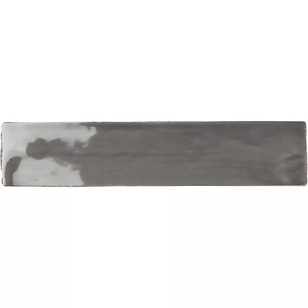 Wandfliese Loft Steingut Grau Glasiert Glänzend 7,5 cm x 30 cm günstig online kaufen