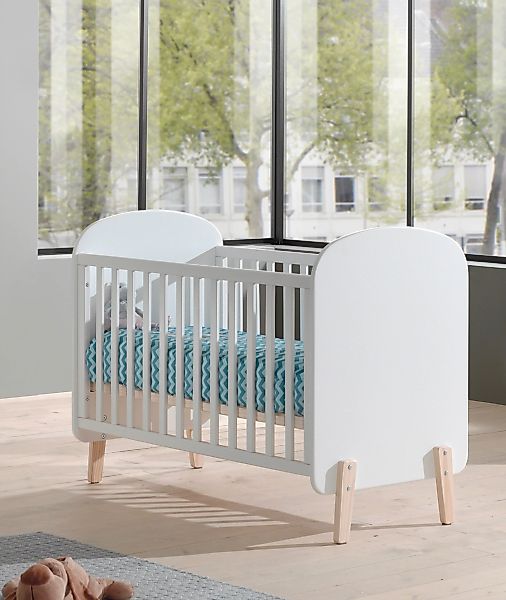 Vipack Babybett, Babybett mit Liegefläche 60 x 120 cm weiß lackiert günstig online kaufen