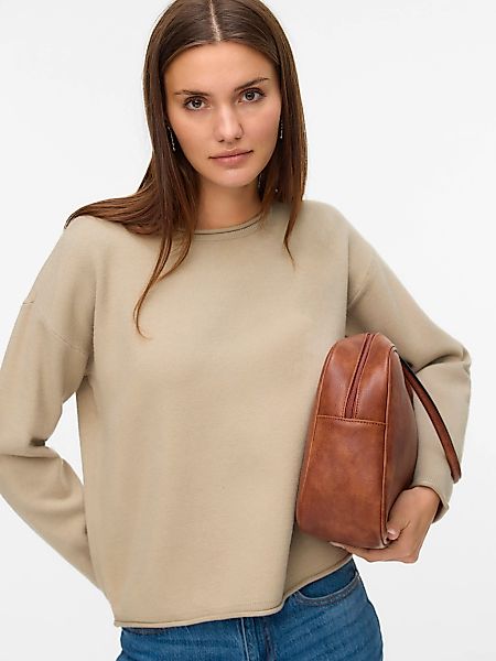 Vero Moda Strickpullover "VMGOLD ROLL LS O-NECK PULLOVER GA" günstig online kaufen