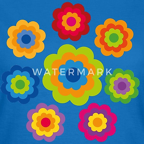 Spreadshirt T-Shirt 70er Jahre Hippie Flower günstig online kaufen