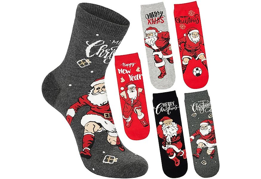 BRUBAKER Socken Lustige Herren Weihnachtssocken - Cool Santa (Geschenkset f günstig online kaufen