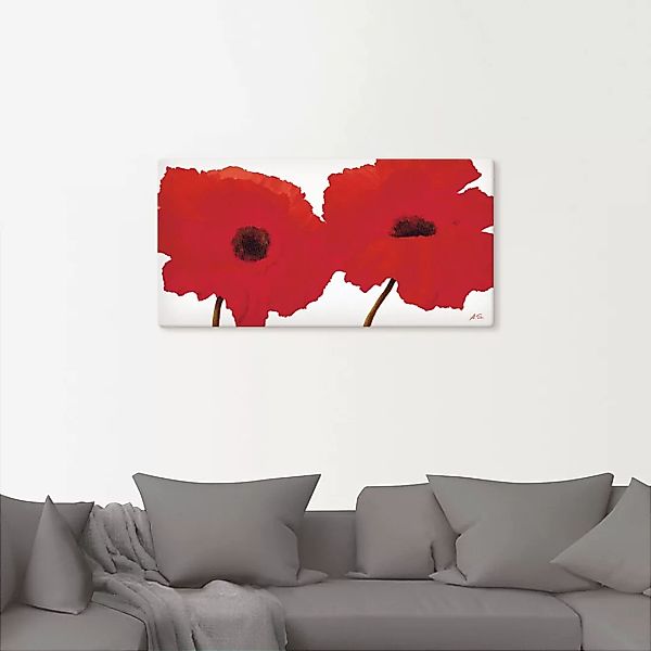 Artland Wandbild "Roter Mohn II", Blumen, (1 St.) günstig online kaufen