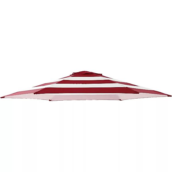 Ersatz-Bespannung für Balkonschirm Honolulu Rot-Weiß Ø 300 cm günstig online kaufen