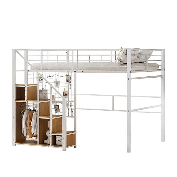 Flieks Hochbett Doppelbett Kinderbett Metallbett 140x200cm günstig online kaufen