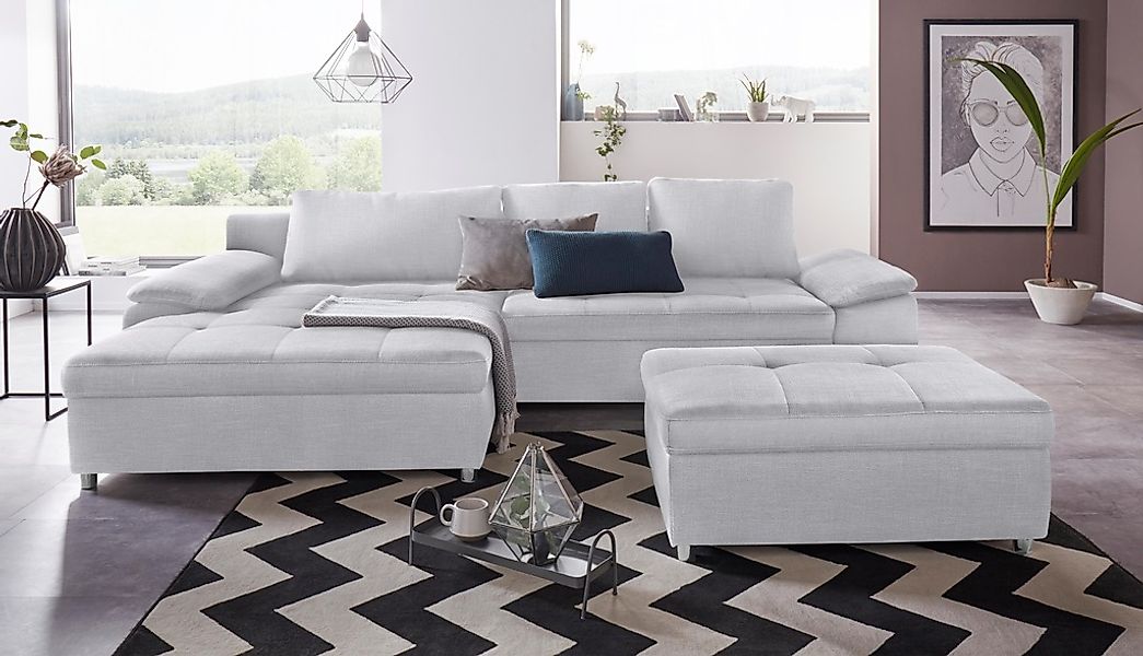 Home affaire Ecksofa "Labene L-Form" wahlweise mit Bettfunktion und Bettkas günstig online kaufen