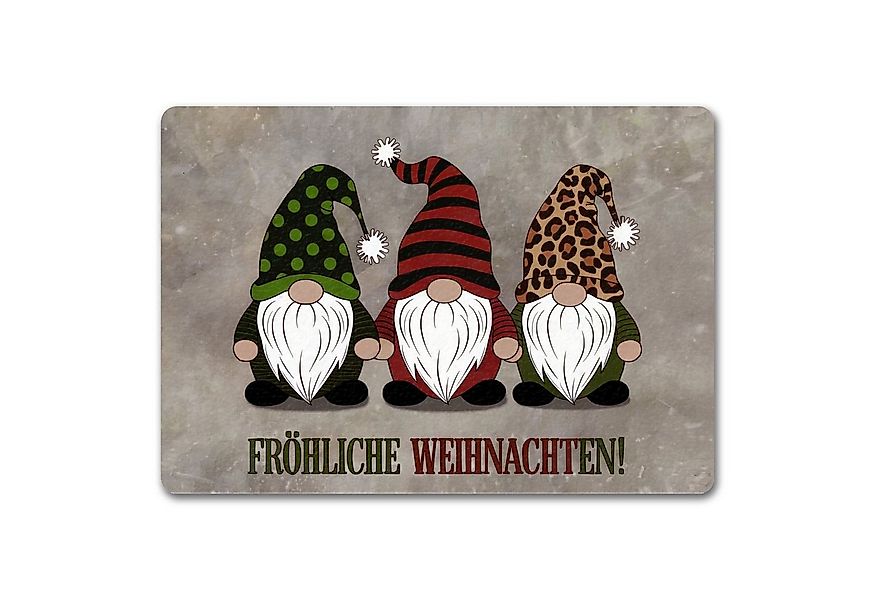 speecheese Fußmatte Drei Wichtel - Fröhliche Weihnachten Fußmatte in 35x50 günstig online kaufen